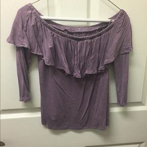 Womens Off The Shoulder Ruffle Top